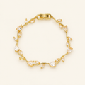 Bracelet Violette sur fond ivoire