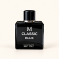 Classic Blue 100 ml – flacon sur fond ivoire