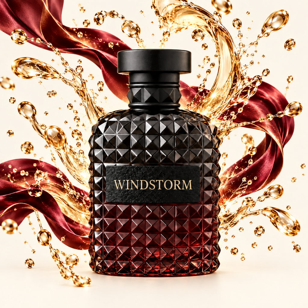 Windstorm – visuel artistique explosion sur fond ivoire