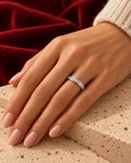 Simple silver-tone band worn — AI-generated styled image