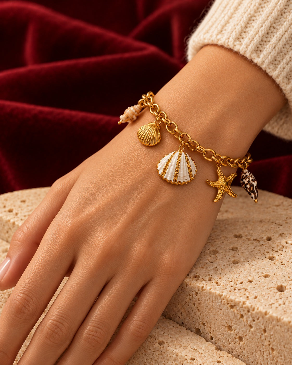 Playa bracelet worn — AI-generated styled image