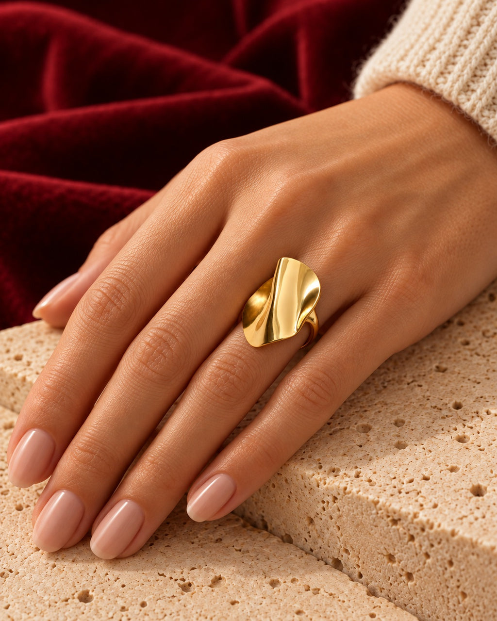 Inaya ring worn — AI-generated styled image