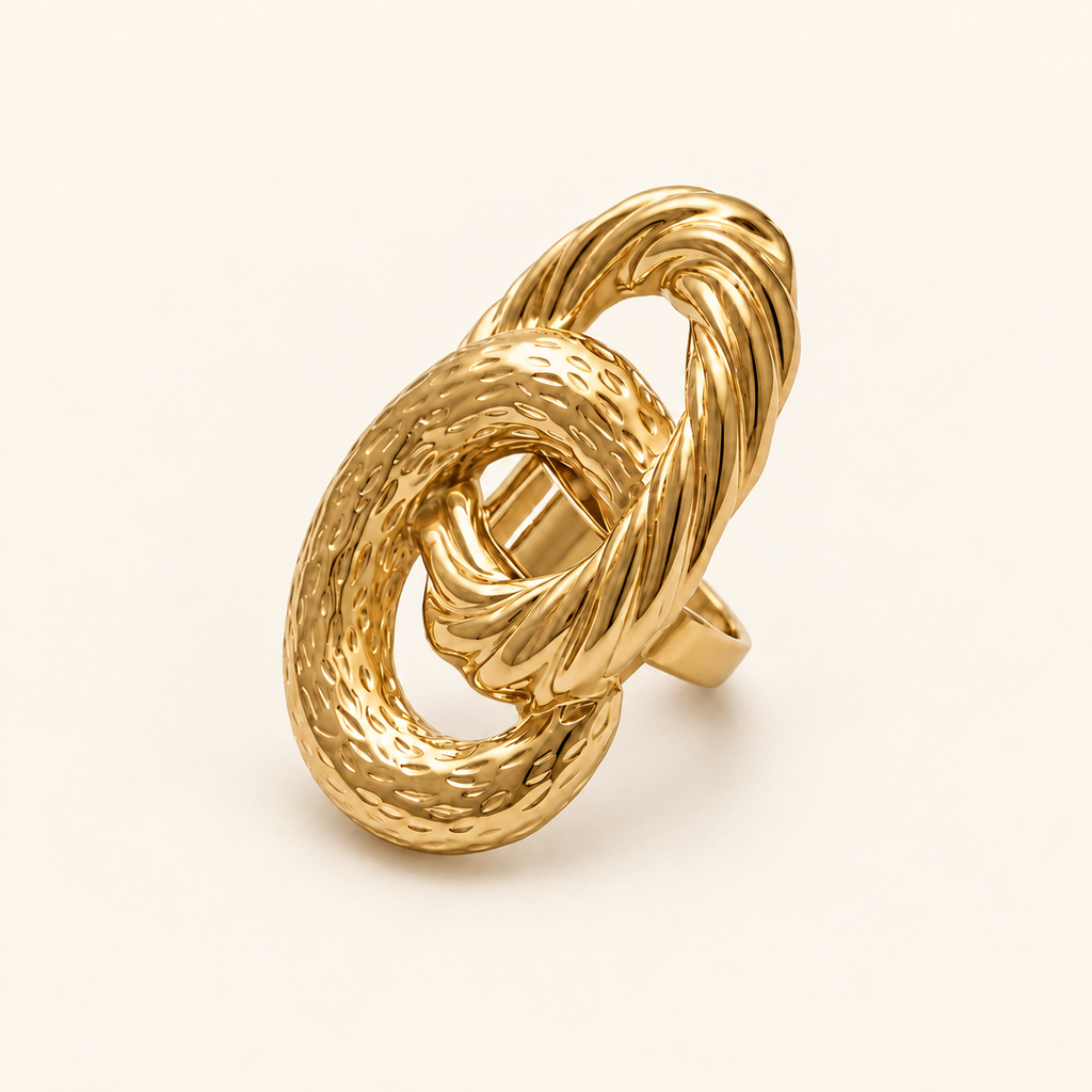 Rita ring on an ivory background