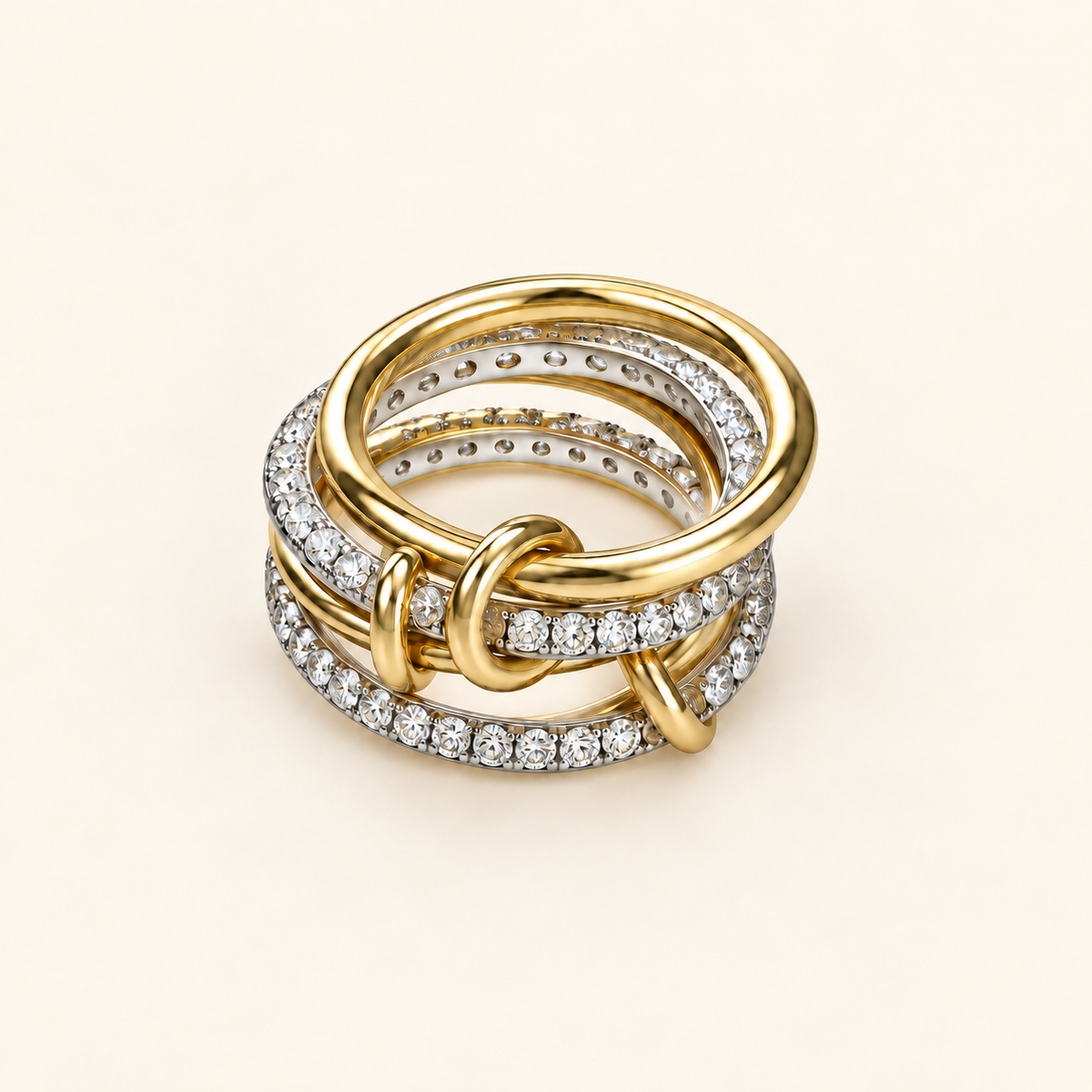 Catrina ring on an ivory background