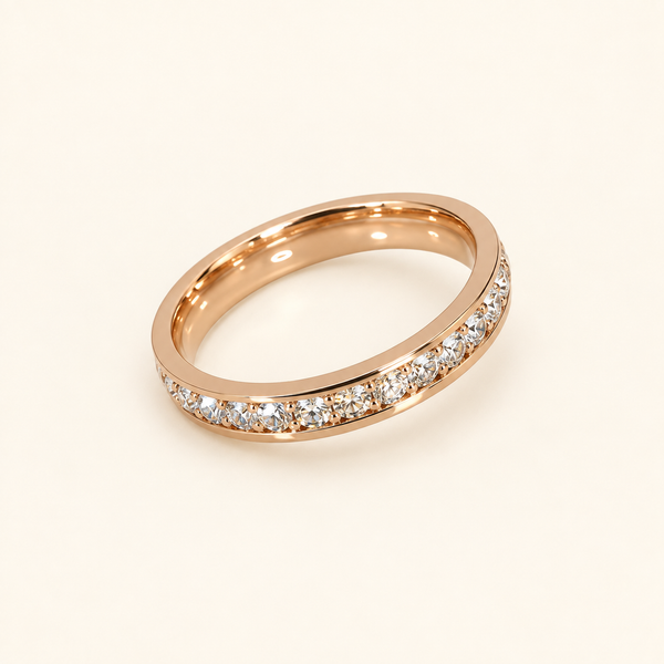 Schlichter rosafarbener Ring