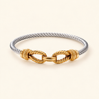 Two-tone Tiara bracelet on an ivory background