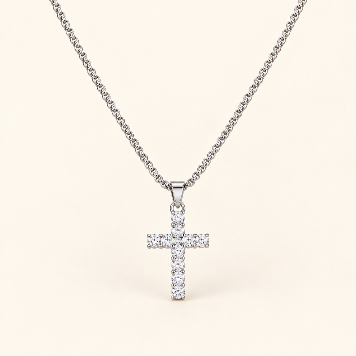 Laetiso necklace on an ivory background