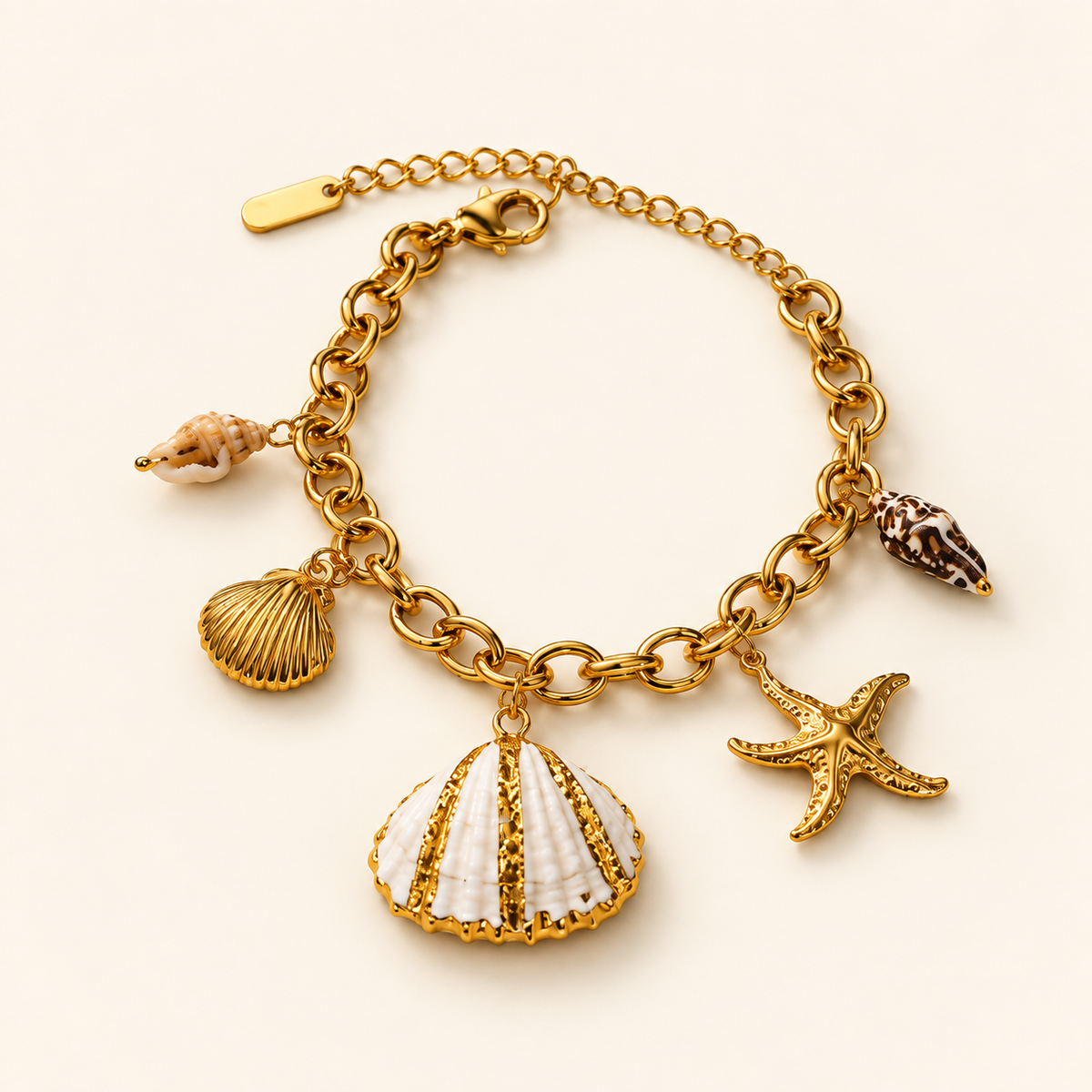 Playa bracelet on an ivory background