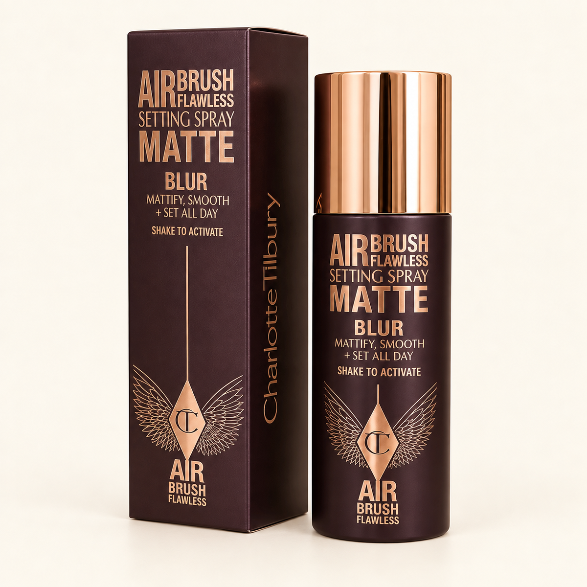 Airbrush Flawless Setting Spray Matte – 100 ml sur fond ivoire