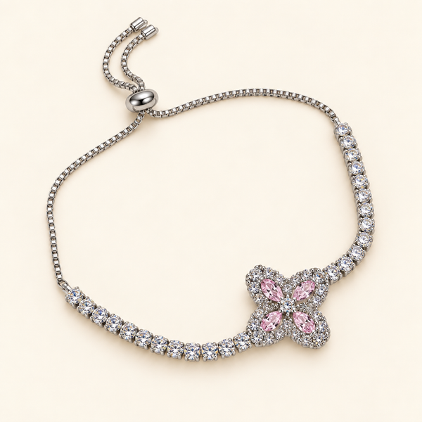 Armband aus 925 Silber – Rosa Zirkonia