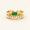 Bague ajustable Émera sur fond ivoire