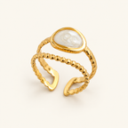 Apolline ring on an ivory background