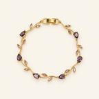 Bracelet Violette sur fond ivoire