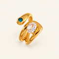 Bague Éléa sur fond ivoire