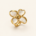 Flora ring on an ivory background