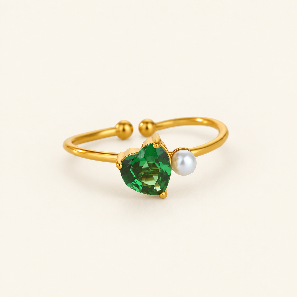 Anello regolabile Iris su sfondo avorio