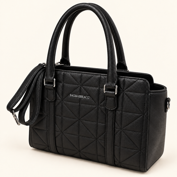 Geometrische Handtasche — Schwarz