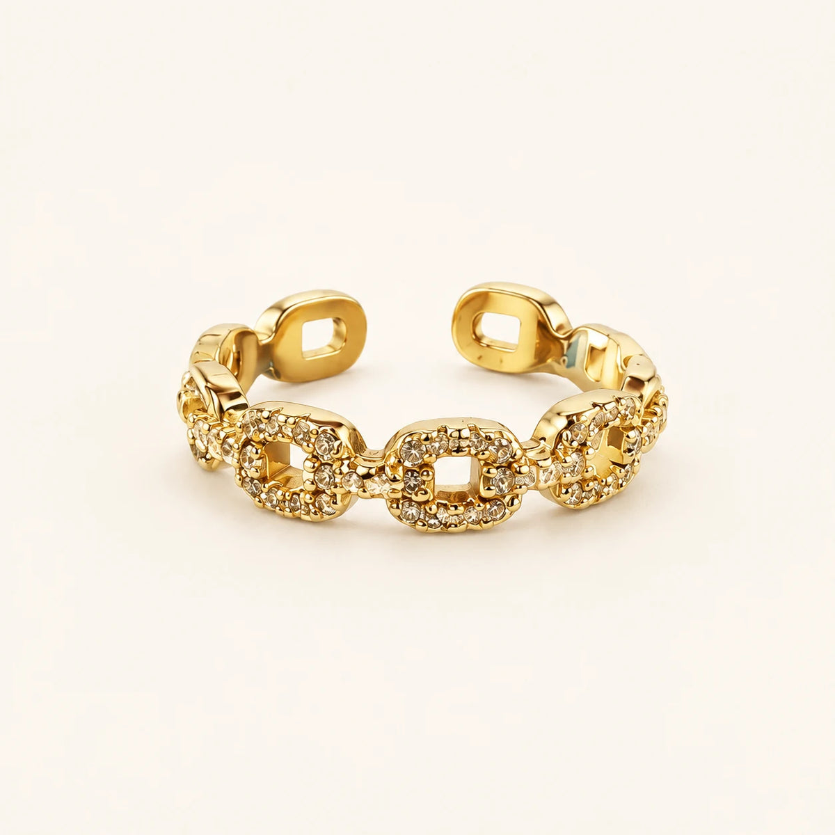 Justine adjustable ring — Gold — Laetiso studio photograph