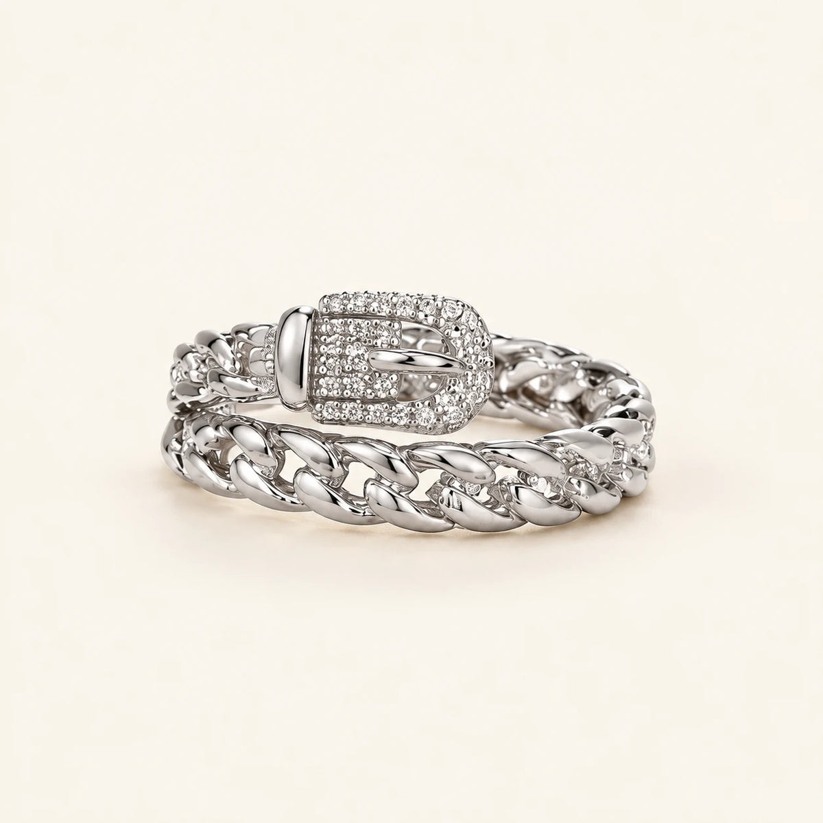 Marilyne adjustable ring — Silver — Laetiso studio photograph