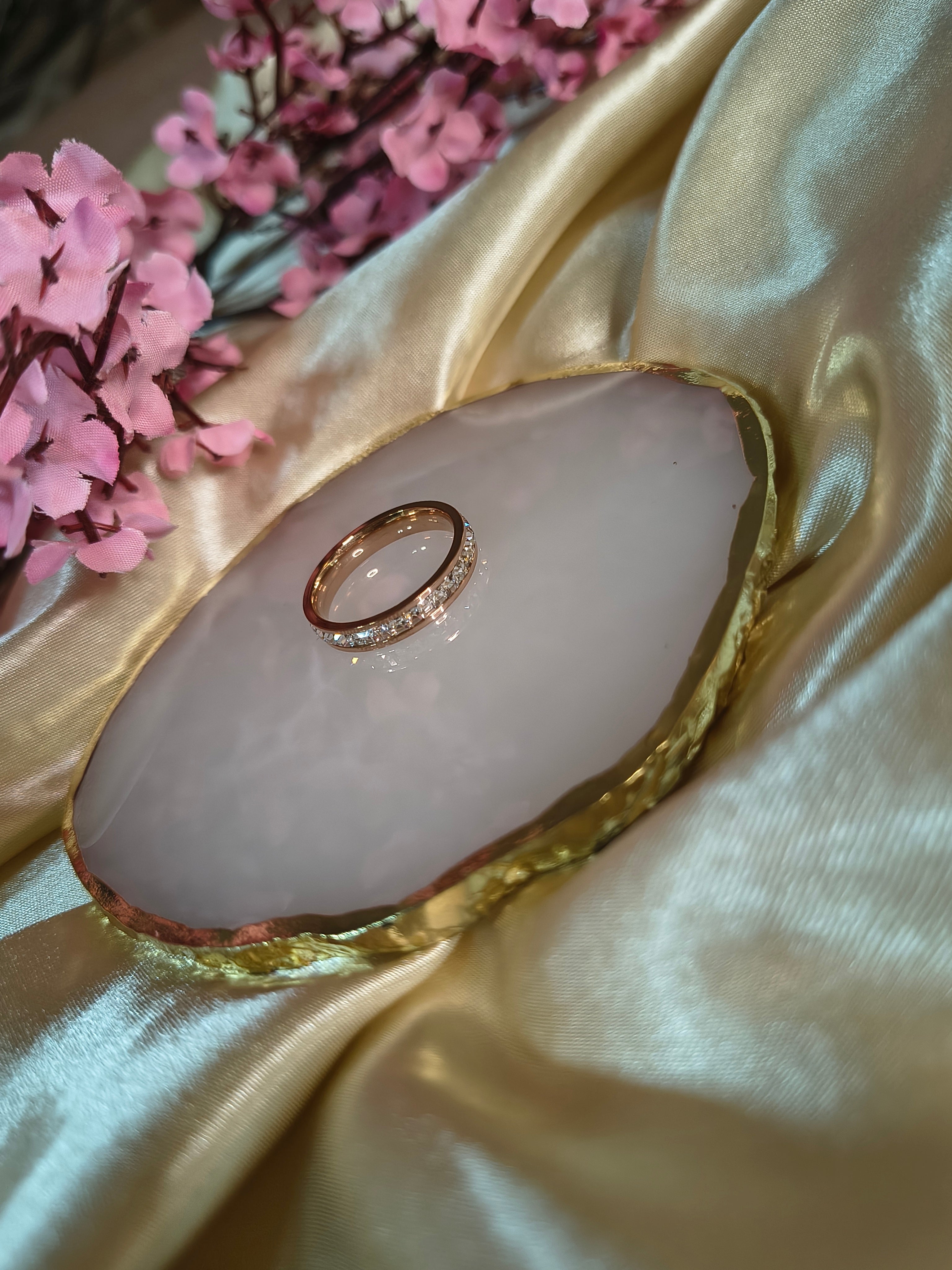Bague anneau simple rosé