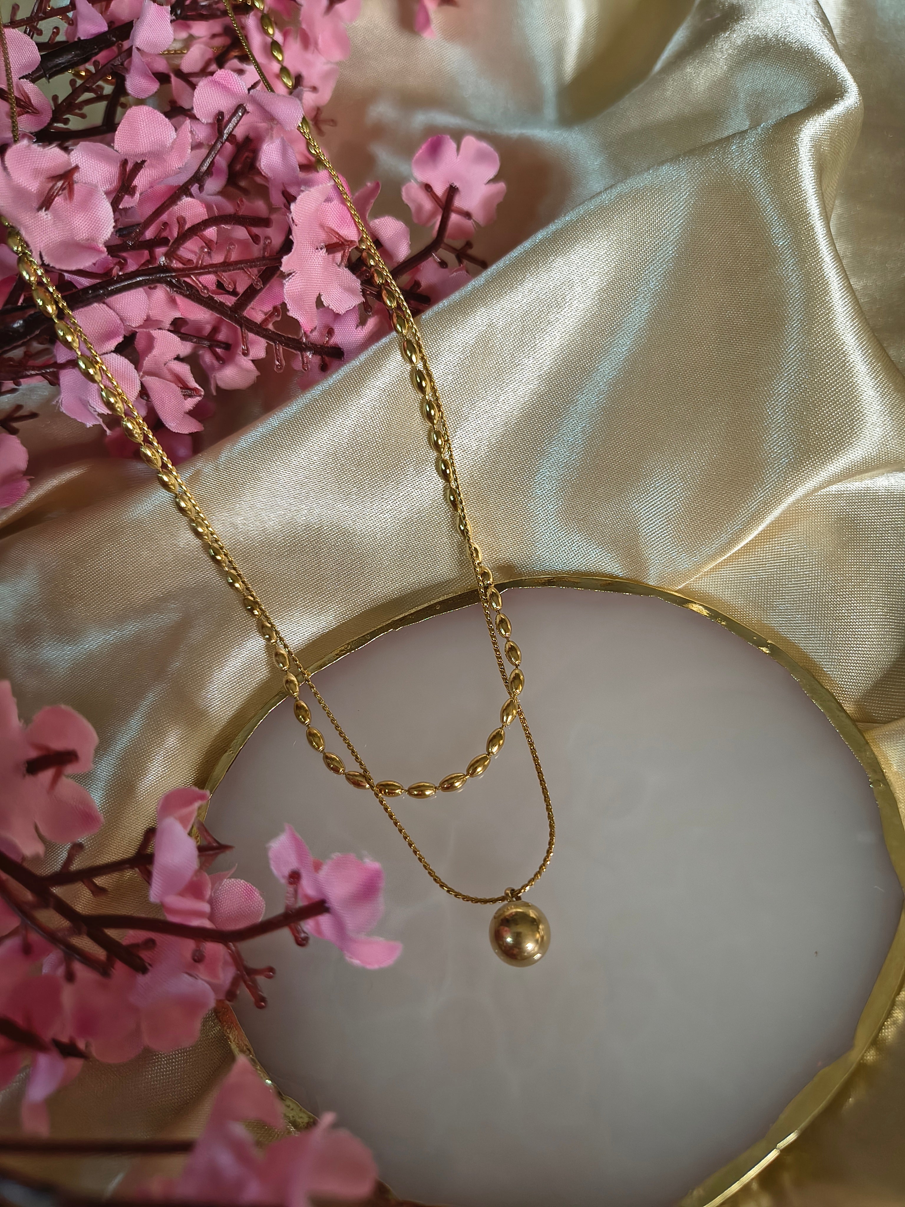 Collier double bille